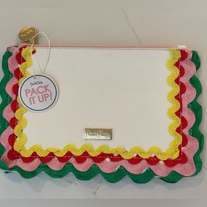 NWT Packed Party Clutch with Colorful Trim